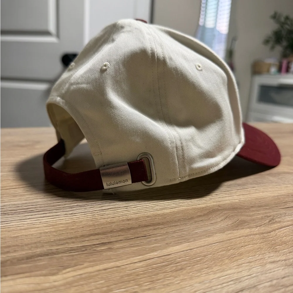 Lululemon Athletica Cream and Red Hat - Picture 2 of 2